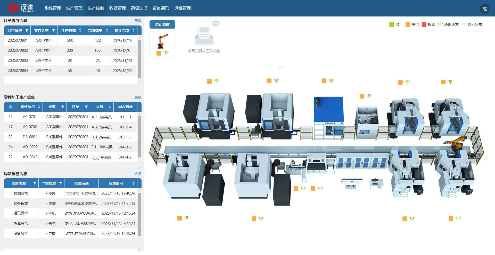 某零件复杂结构件铣镗加工生产线